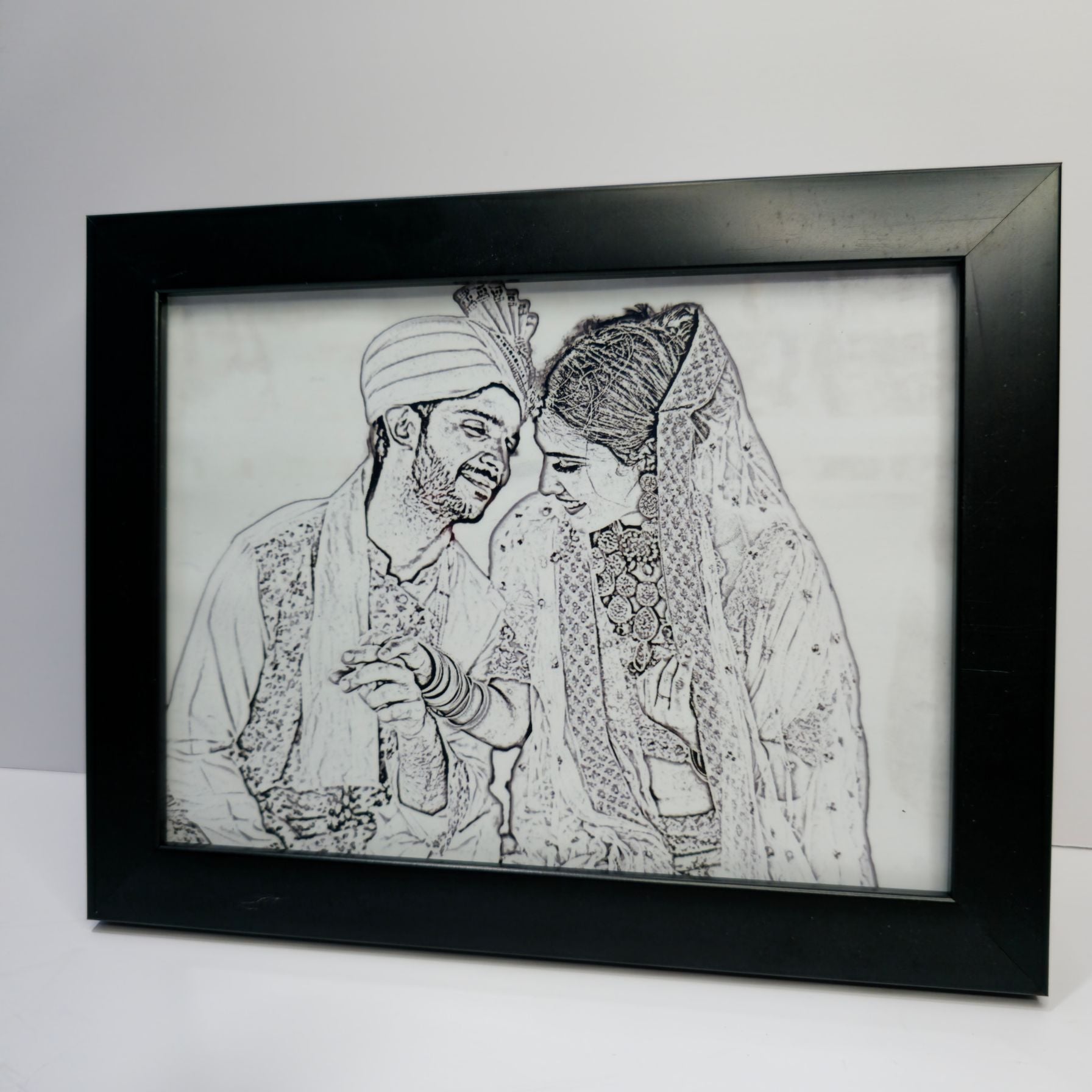 4D Sketch Illusion Photo Frame With Backlight – Best Gift Forever