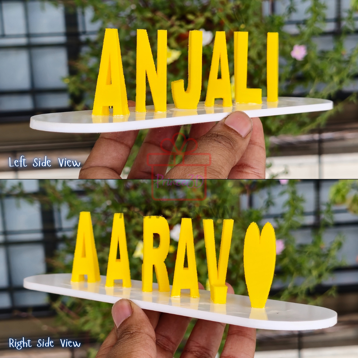 3D Dual Name Plank