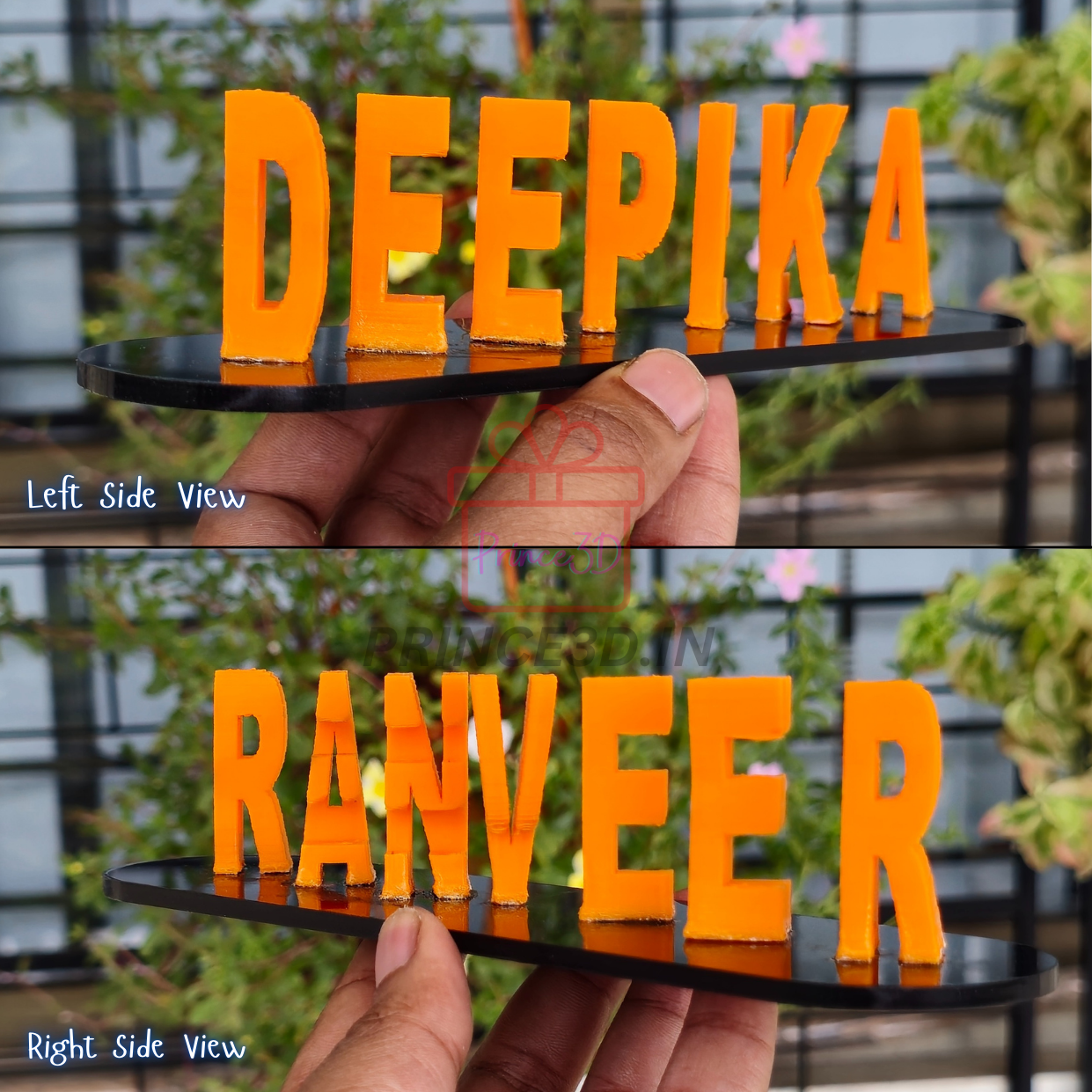 3D Dual Name Plank