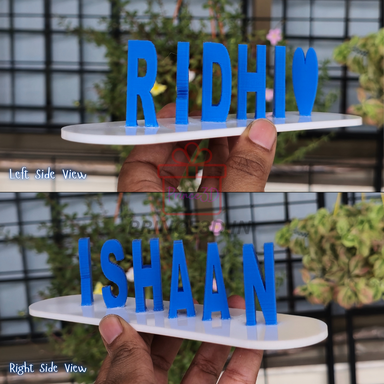3D Dual Name Plank