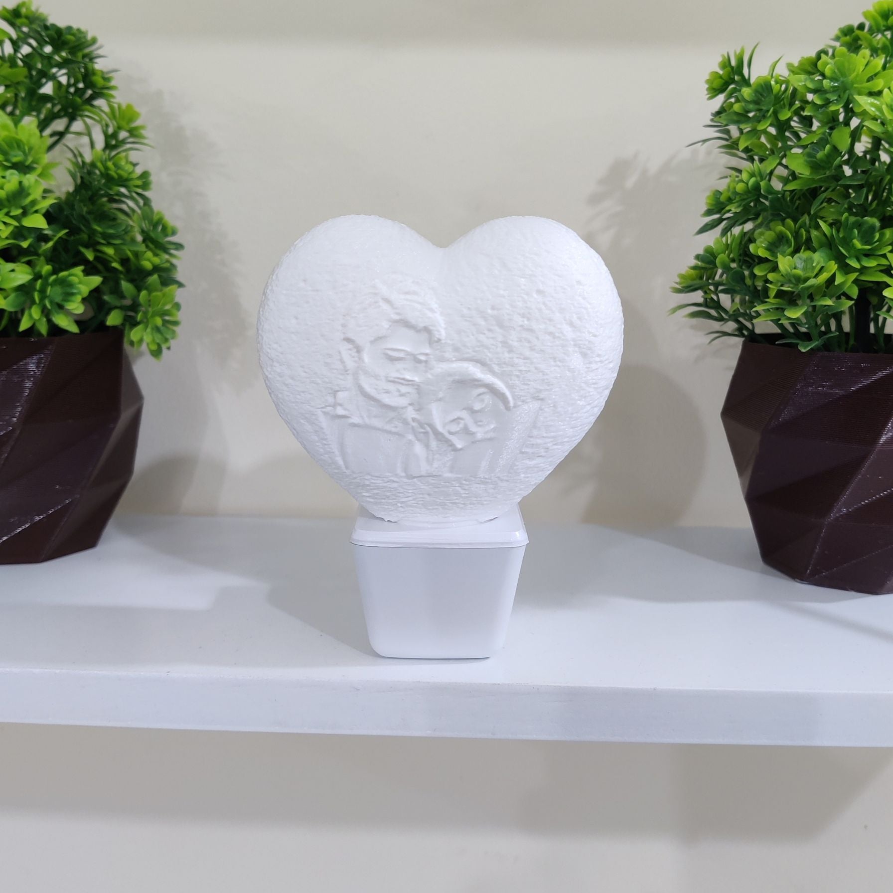 3D Heart Shaped Personalized Lamp Plug