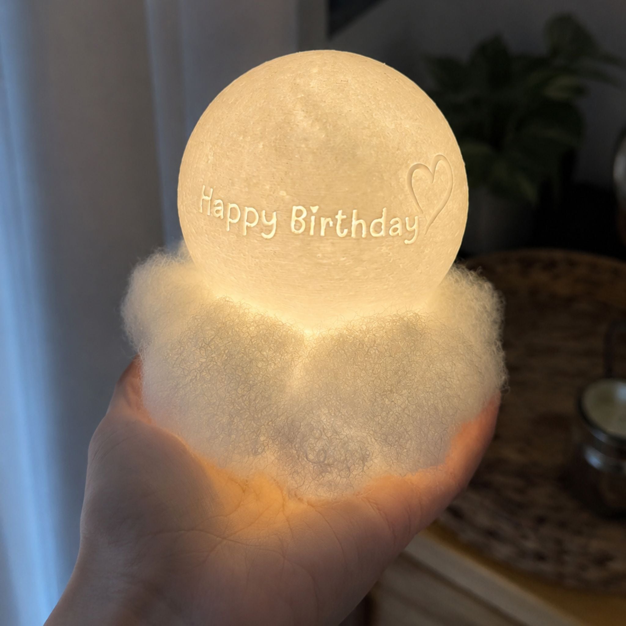3D Personalized Photo Cloudy Moon Lamp