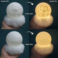 3D Personalized Photo Cloudy Moon Lamp