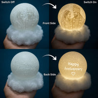 3D Personalized Photo Cloudy Moon Lamp