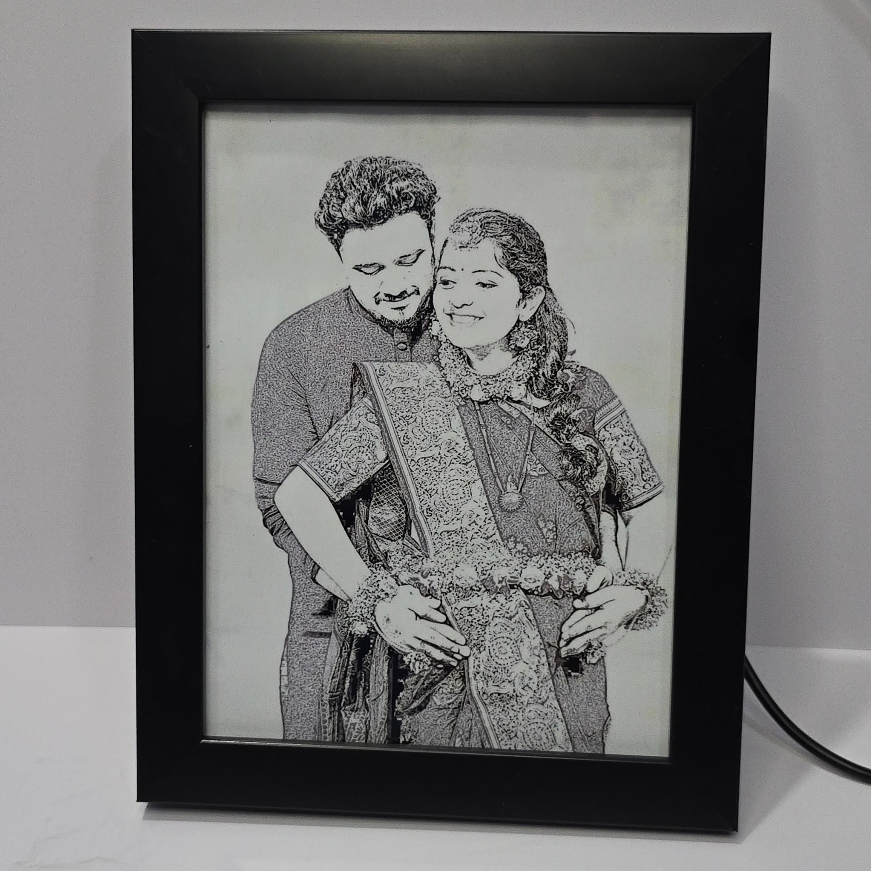 4D Sketch Illusion Photo Frame With Backlight – Best Gift Forever