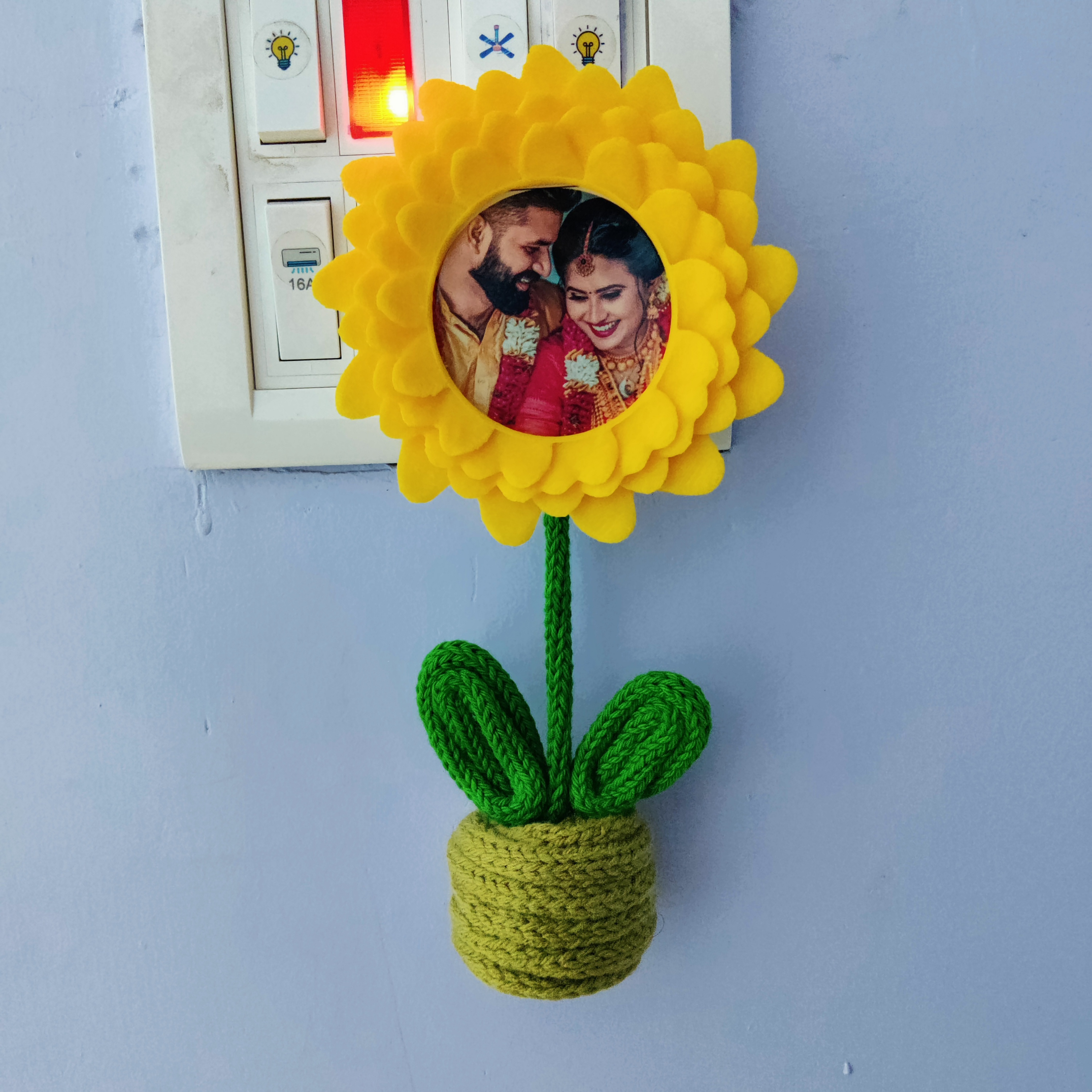 Personalized Sunflower Photo Glow Lamp