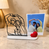 Forever Line Memory Stand – Personalized Photo & Line Art Gift