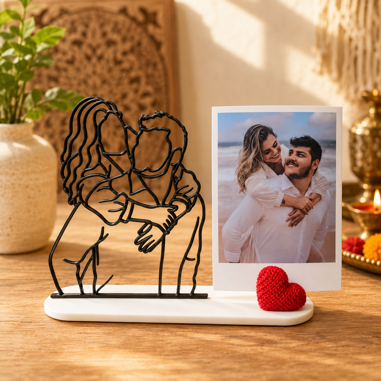 Forever Line Memory Stand – Personalized Photo & Line Art Gift