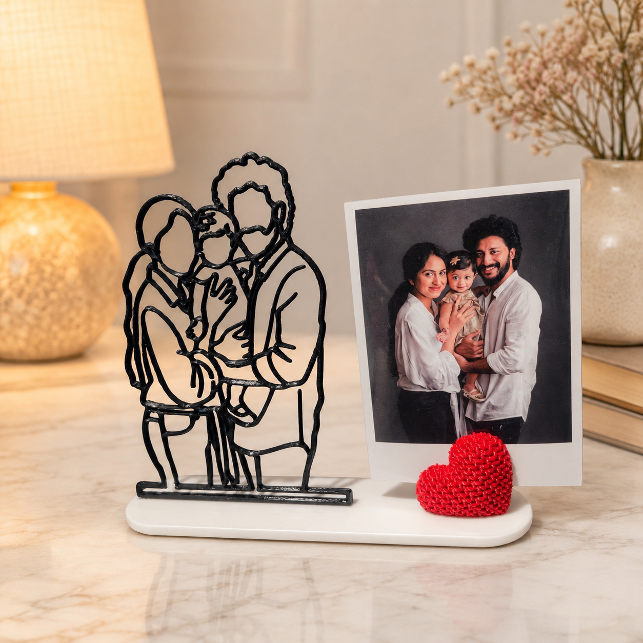 Forever Line Memory Stand – Personalized Photo & Line Art Gift