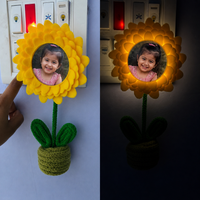 Personalized Sunflower Photo Glow Lamp