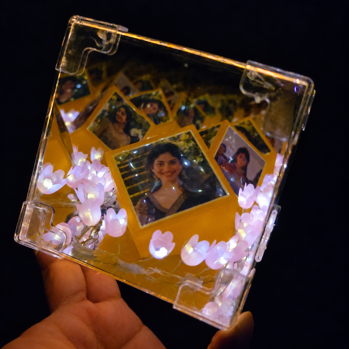 Endless Personalized Photo Mirror Lamp