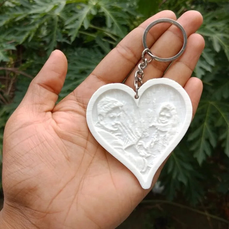 3D Heart Shape Keychain