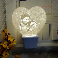 3D Heart Shaped Personalized Lamp Plug
