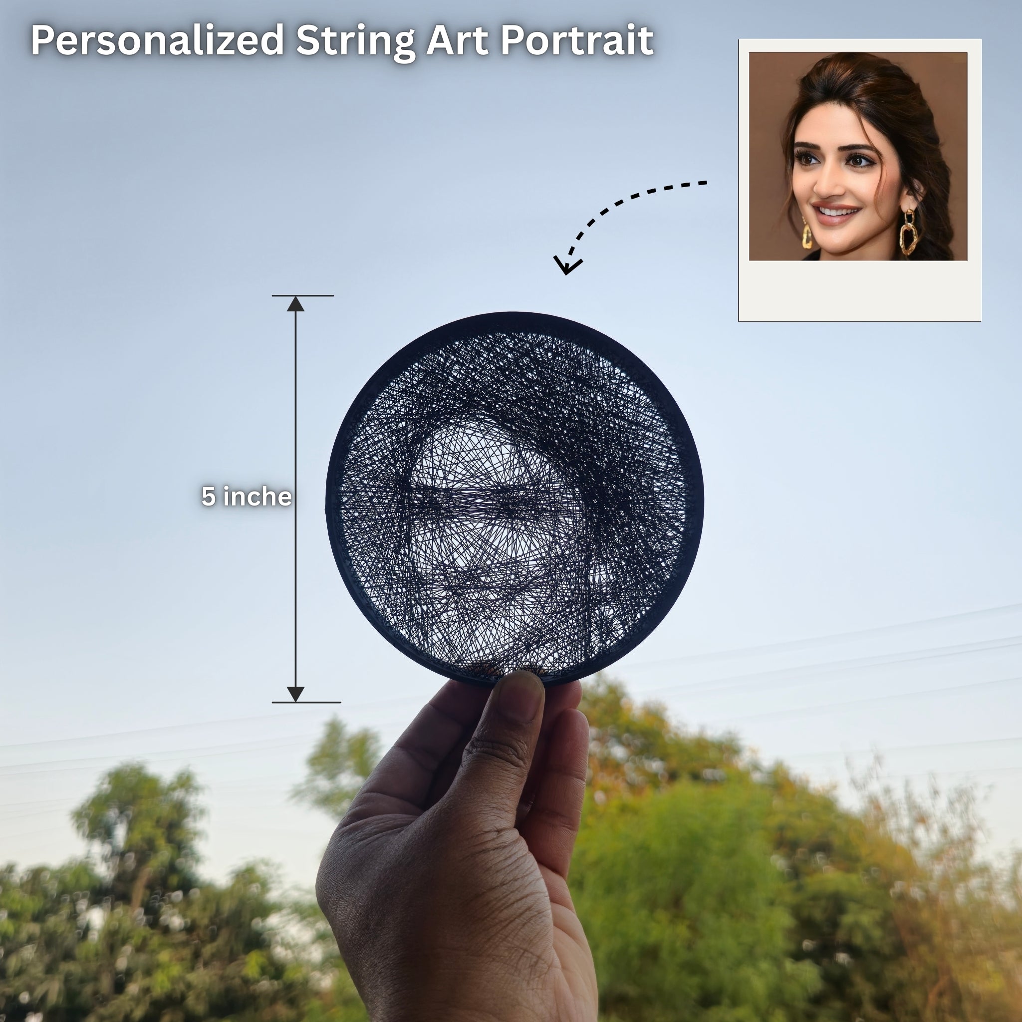 Personalized String Art Portrait