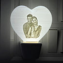 3D Heart Shaped Personalized Lamp Plug