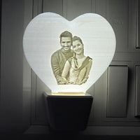 3D Heart Shaped Personalized Lamp Plug