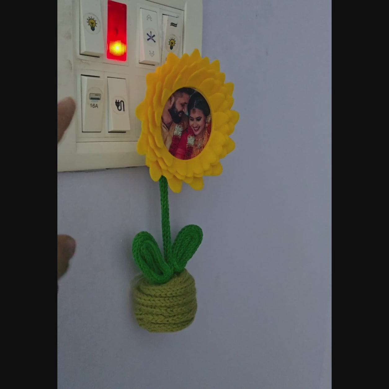 Personalized Sunflower Photo Glow Lamp